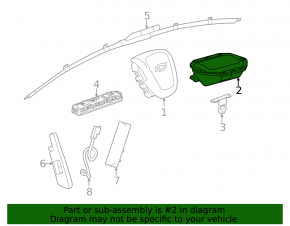 Airbag passenger in the dashboard Chevrolet Malibu 13-15