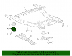 Front subframe burdock front left Chevrolet Malibu 16-23