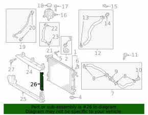 Left radiator deflector Kia Sportage 17-22 2.4