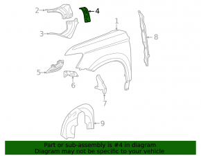 Rear left fender bracket VW Taos 22-25