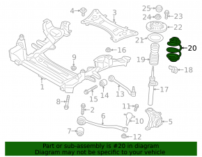 Front left spring BMW X3 F25 13-17 2.0T, 3.0