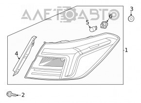Light outer wing left Honda Civic XI FE/FL 22- 4d
