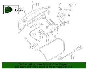 Rear view camera with handle for VW CC 08-15, complete
