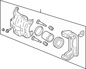 Front left caliper assembly for a Nissan 350z