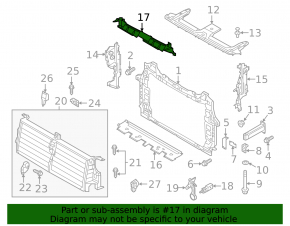 Upper radiator deflector Audi Q7 16-19 3.0T