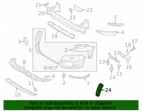 Front bumper reflector right Audi Q7 16-