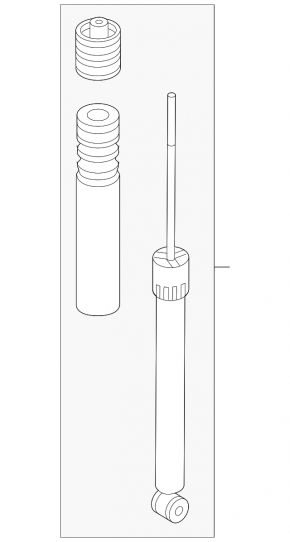 Rear left shock absorber Honda Fit 15-20