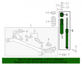 Rear left shock absorber Honda Fit 15-20
