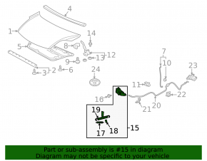 Toyota Prius 20 04-09 Hood Lock with Sensor