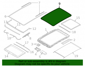 Panoramic seal BMW X3 G01 18-21
