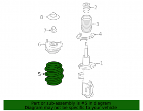 Front left spring Kia EV6 22-24 RWD