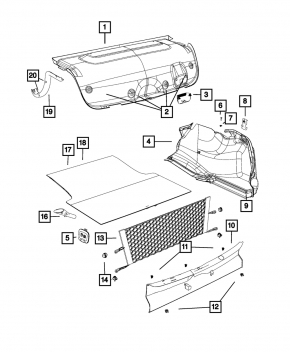 Trunk floor Chrysler 300 11-23
