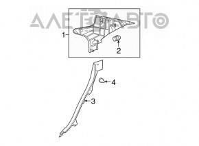 Door opening trim rear left Lexus IS250 IS350 06-13 beige