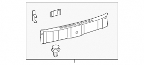 Lexus IS 14-15 trunk opening trim
