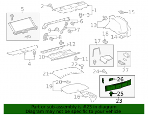 Lexus IS 14-15 trunk opening trim