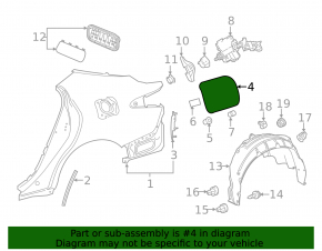 Toyota Camry v70 18-24 fuel filler flap