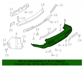 Bare rear bumper for Nissan Pathfinder 22-25