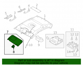 Left visor for Hyundai Elantra 21-26 sunroof, black