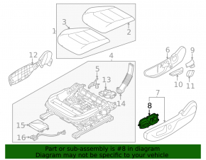Kia EV6 22-24 Black Driver's Seat Control