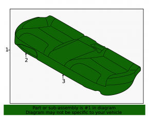 Kia Niro 23-24 HEV 2nd row rear seat cushion, black, dents