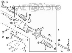 Steering rack Audi A4 B8 13-16 EPS