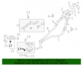 Rear right muffler bracket Porsche Macan 15-