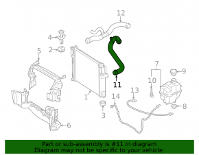 Lower cooling hose for Mercedes W211 E350