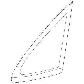 Window blind glass rear right Ford Fiesta 11-19 5d matt