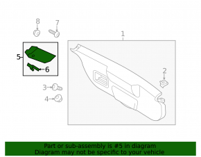 Left tailgate trim Ford Fiesta 14-19 5d black