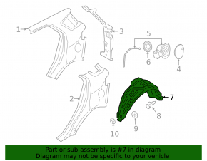 Rear left mudguard Ford Ecosport 18-22