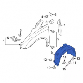 Front left mudguard liner Ford Transit Connect MK2 19-23