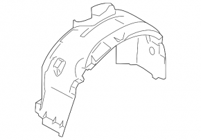 Front left mudguard liner Ford Transit Connect MK2 19-23