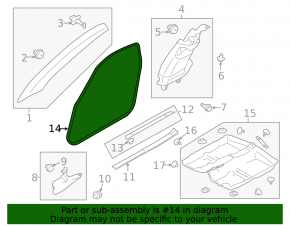 Front left door seal for Toyota GT86 17-20