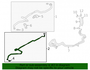 Mazda CX-9 Rear Row Air Conditioner Pipe 16- Thin