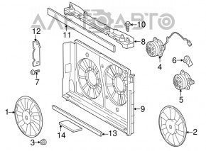 Cooling fan motor right Lexus CT200h 11-14 chip is broken