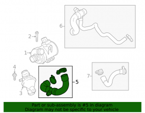 Cooling pipe lower BMW X3 F25 13-17 2.0T