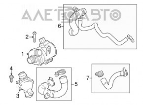 Lower cooling pipe BMW X3 F25 13-17 2.0T