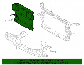 Radiator deflector Hyundai Venue 20-25 frame