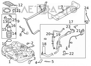 Fuel tank Hyundai Sonata 20-23 2.5