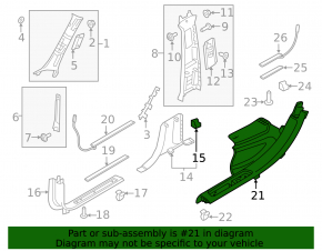 Door sill trim rear left Volvo V90 17-22 usa black