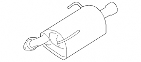 Muffler rear part barrel Subaru Outback 20-23