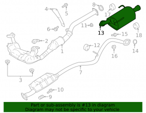 Muffler rear part barrel Subaru Outback 20-23
