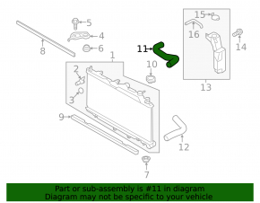Upper cooling hose for Subaru Outback 20-23