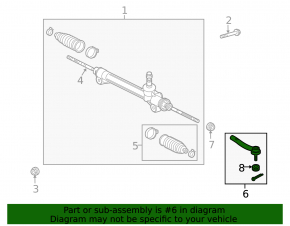 Steering tip left Toyota Highlander 08-13 hybrid CTR