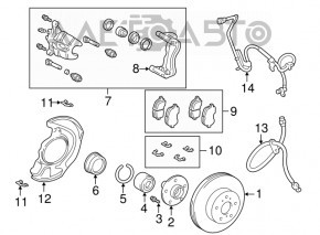 Brake Disc Cover Front Left Lexus RX300 98-03