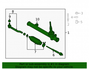 Nissan Kicks 18-19 pre-restoration steering rack, power steering