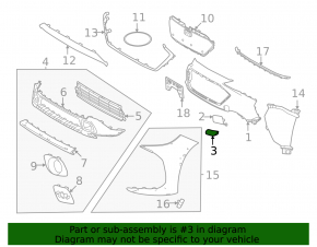 Subaru Solterra 23-26 Left Front Bumper Lower Grille Cover