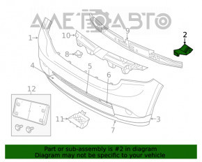 Front Bumper Mount Left Dodge Durango 11-13
