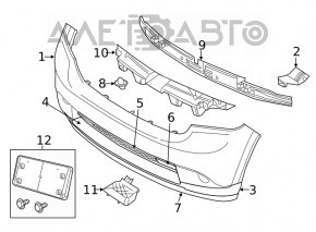 Front Bumper Mount Left Dodge Durango 11-13