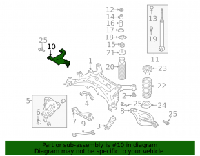 Upper rear right control arm for Nissan Murano z50 03-07